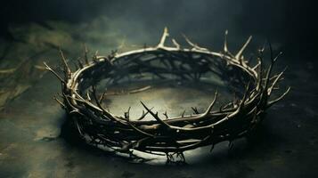 Crozier crown of thorns. AI Generated photo