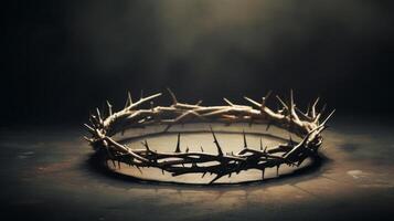 Crozier crown of thorns. AI Generated photo