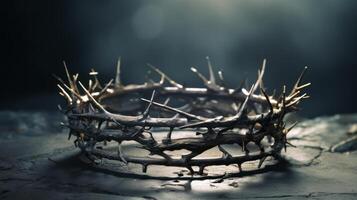 Crozier crown of thorns. AI Generated photo