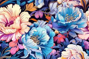 Pattern with flowers. photo