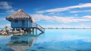 Omaha beach lodge atoll Fiji reservoir Fiji. photo
