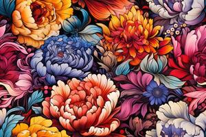 Pattern with flowers. photo
