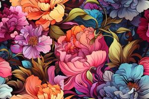 Pattern with flowers. photo