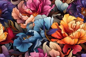 Pattern with flowers. photo