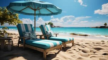 Summer beach vacation scene.. photo