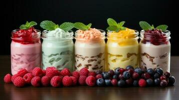 el sano beneficios de yogur. ai generado foto