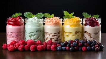 The healthy benefits of yoghurt. photo