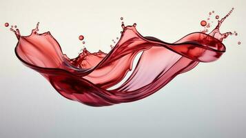 red wine splashed over white background. AI Generated photo