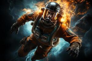 A photo of astronaut outer Earth