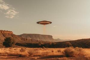 landing of the Unknown Flying Object. photo