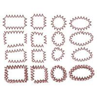 Black circle and square frames. Brush strokes. design elements set vector