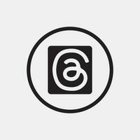 Threads app logo, Instagram Threads app is a micro blogging platform, developed by Facebook Meta vector
