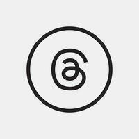 Threads app logo, Instagram Threads app is a micro blogging platform, developed by Facebook Meta vector