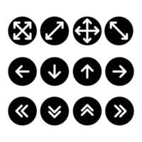 Arrows big black set icons. Arrow icon. Arrow vector collection. Arrow. Cursor. Modern simple arrows. Vector illustration