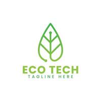 eps10 vector eco tech logo design template isolated on white background