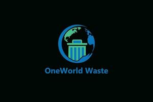 waste management service logo design template vector