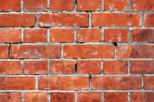 Red brick wall background photo