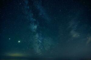 Milky way galaxy. Night sky landscape with stars photo