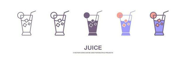 Vector glass of juice icon. juice icon. isolated on white background.