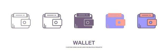 Wallet Icon in trendy flat style isolated on white background. Wallet symbol for your web site design, logo, app, UI. Vector illustration.