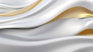 Abstract white luxury liquid Wave Background. photo