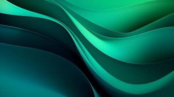 Abstract Dark Green and blue liquid Wave Background. photo