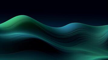 Abstract Dark Green and blue liquid Wave Background. photo