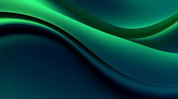 Abstract Dark Green and blue liquid Wave Background. photo