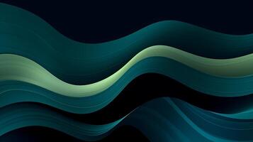 Abstract Dark Green and blue liquid Wave Background. photo