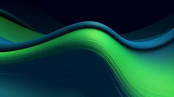 Abstract Dark Green and blue liquid Wave Background. photo