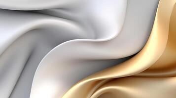 Abstract white luxury liquid Wave Background. photo
