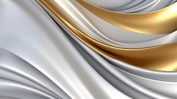 Abstract white luxury liquid Wave Background. photo