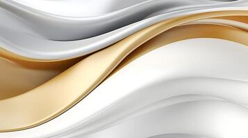 Abstract white luxury liquid Wave Background. photo