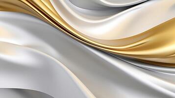 Abstract white luxury liquid Wave Background. photo