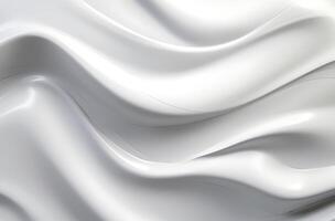 Abstract white grey glossy liquid Wave Background. photo