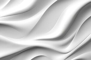 Abstract white grey glossy liquid Wave Background. photo
