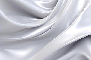 Abstract white grey glossy liquid Wave Background. photo