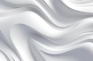 Abstract white grey glossy liquid Wave Background. photo