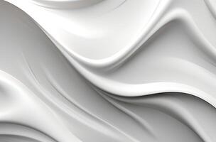 Abstract white grey glossy liquid Wave Background. photo