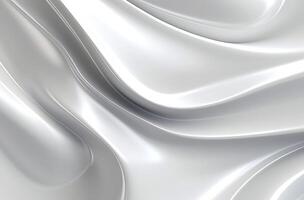 Abstract white grey glossy liquid Wave Background. photo