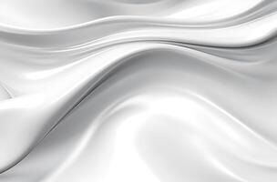 resumen blanco gris lustroso líquido ola antecedentes. ai generado foto