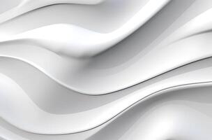 Abstract white grey glossy liquid Wave Background. photo