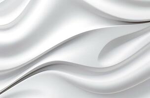 Abstract white grey glossy liquid Wave Background. photo