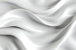 Abstract white grey glossy liquid Wave Background. photo