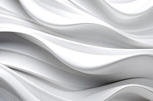 Abstract white grey glossy liquid Wave Background. photo