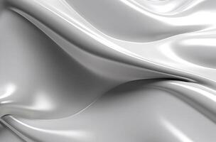 Abstract white grey glossy liquid Wave Background. photo