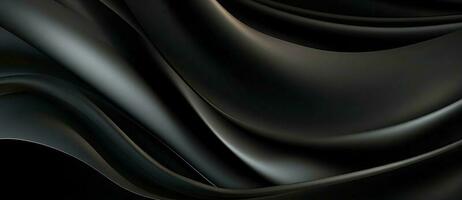 Abstarct Black luxury Satin background. AI Generated photo