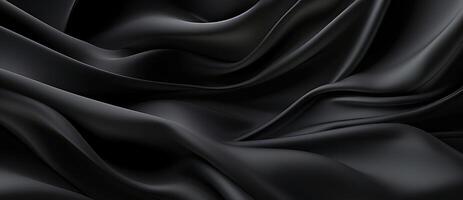 Abstarct Black luxury Satin background. AI Generated photo