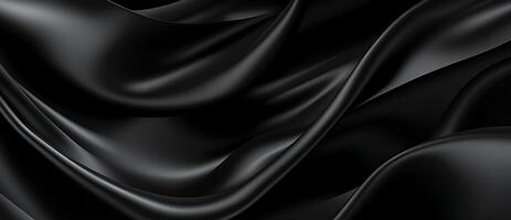 Abstarct Black luxury Satin background. AI Generated photo