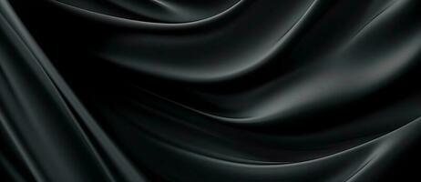 Abstarct Black luxury Satin background. AI Generated photo